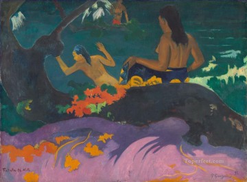 Fatata te miti Cerca del mar Postimpresionismo Primitivismo Paul Gauguin Pinturas al óleo